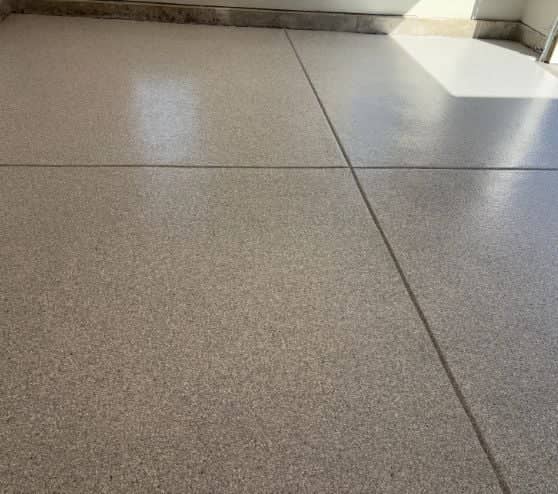 close-up of Schist Epoxy Flake Flooring