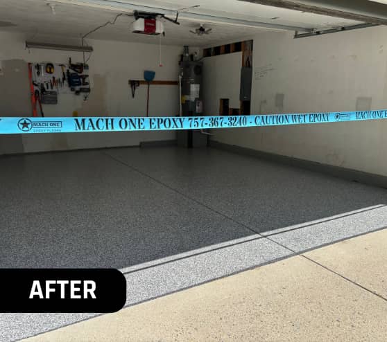After Gravel Flake Blend Customized Caution Tape for Homeowner in Suffolk, VA