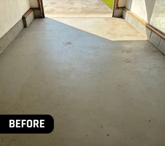 Before Garage Epoxy Flake Flooring for Homeowner in Norfolk, VA