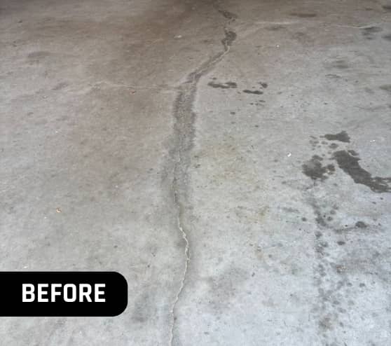 Before Garage Epoxy Flake Flooring Service for Homeowner in Smithfield, VA