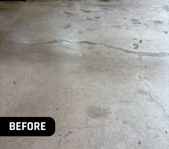 Before Garage Epoxy Flake Flooring Work for Homeowner in Smithfield, VA