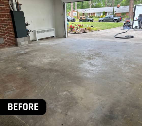 Before Garage Project Work for Homeowner in Norfolk, VA