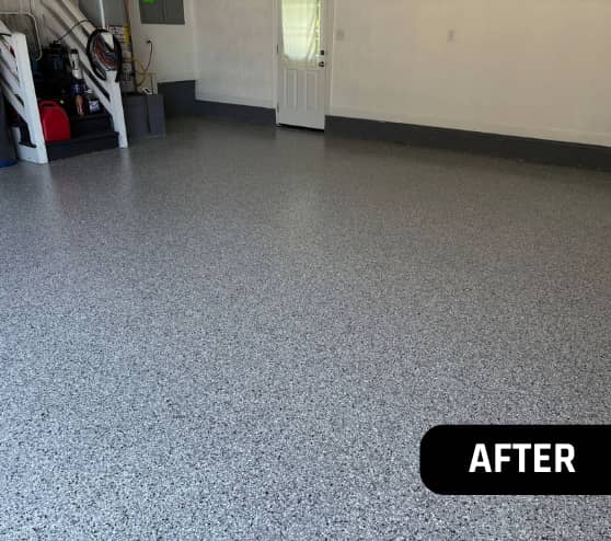 After Garage Floor Coating Project Flooring for Homeowner in Chesapeake, VA
