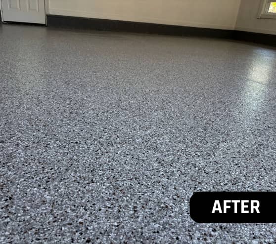 After Garage Floor Coating Project Home for Homeowner in Chesapeake, VA