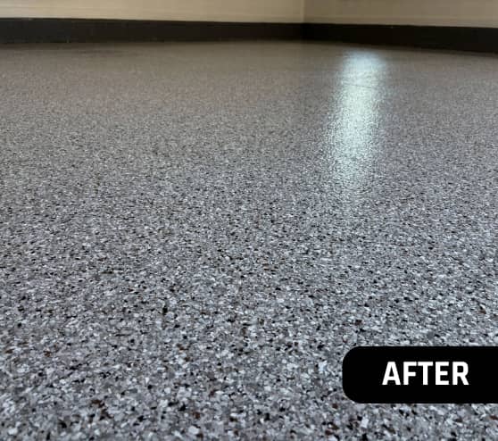 After Garage Floor Coating Project for Homeowner in Chesapeake, VA
