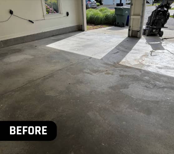Before Epoxy Flake Flooring Project for Homeowner in Norfolk, VA