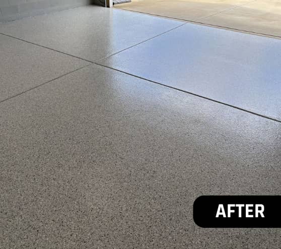After Project Two-Car Garage Floor Coating in Suffolk, VA