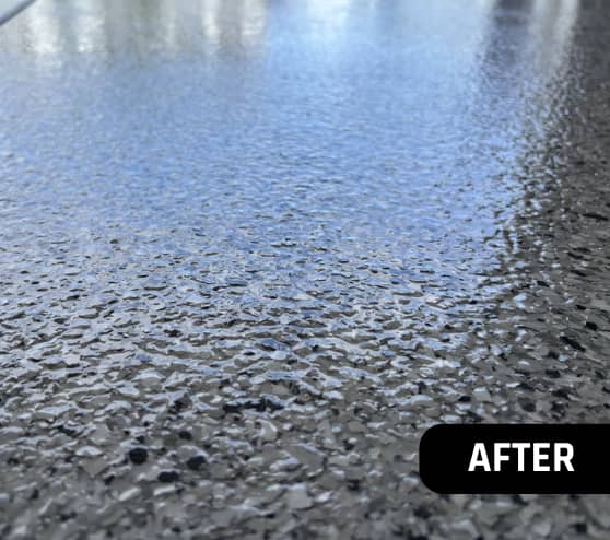 After Service Two-Car Garage Floor Coating in Suffolk, VA
