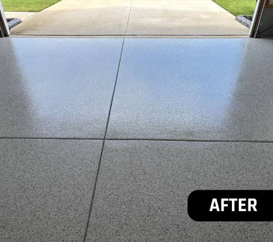 After Space Two-Car Garage Floor Coating in Suffolk, VA