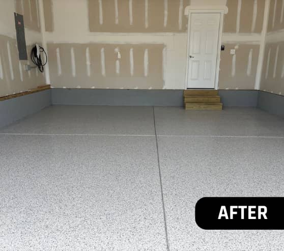 After Two-Car Garage Floor Coating in Suffolk, VA