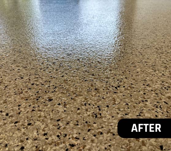 After Two-Car Garage Project Epoxy Floor Installation in Chesapeake, VA