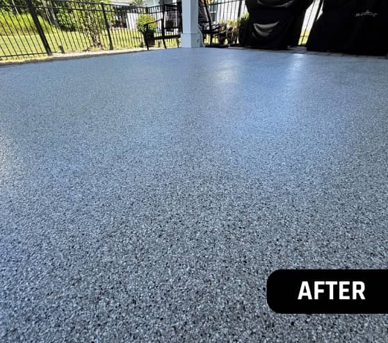 After Epoxy Flake Flooring for Homeowner in Carrollton, VA