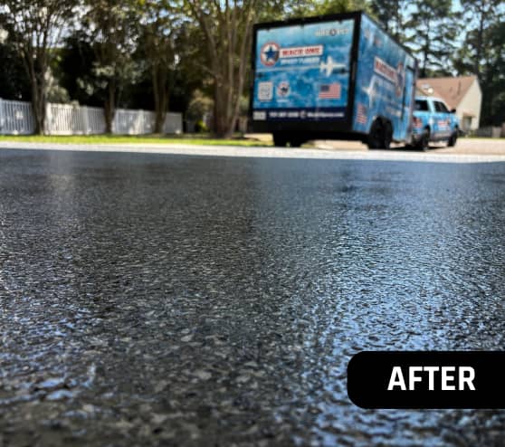 After Garage Epoxy Flake Flooring Truck in Hampton, VA