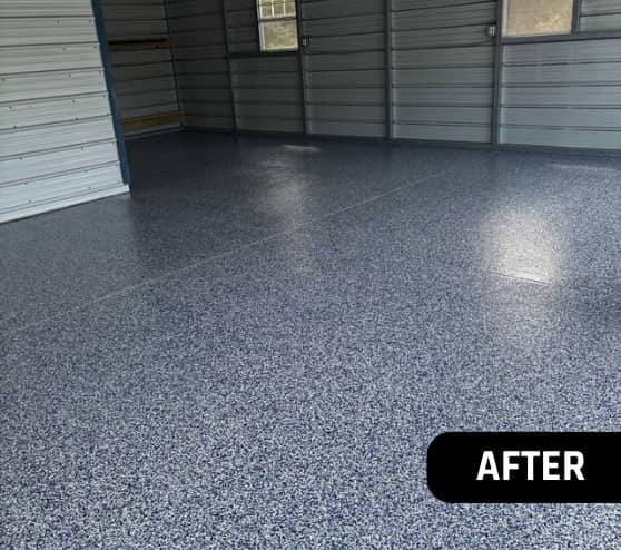 After Service Epoxy Flake Flooring for Homeowner in Zuni, VA