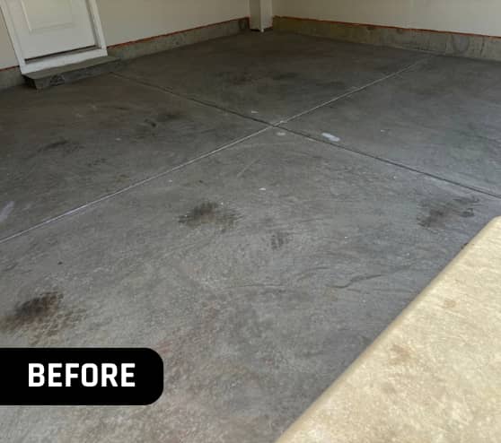Before Epoxy Flake Flooring for Homeowner in Carrollton, VA