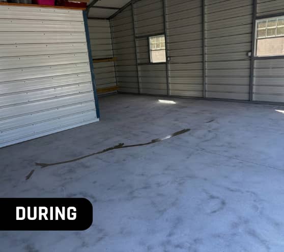 Before Epoxy Flake Flooring for Homeowner in Zuni, VA