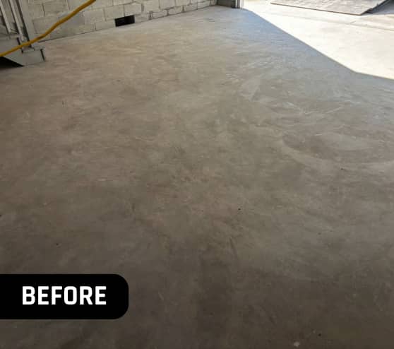 Before Garage Epoxy Flake Flooring Project in Hampton, VA