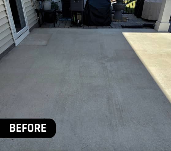 Before Project Epoxy Flake Flooring for Homeowner in Carrollton, VA