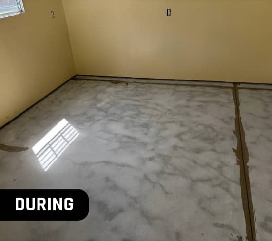 During Epoxy Flake Flooring for Homeowner in Zuni, VA