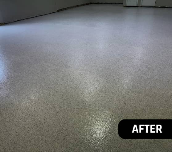 After Epoxy Flake Flooring Commercial for Greater Emmanuel Church in Newport News, VA