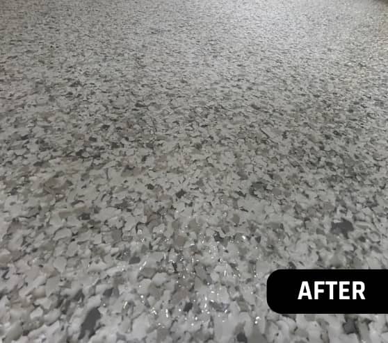After Epoxy Flake Flooring Service for Greater Emmanuel Church in Newport News, VA