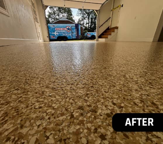 After Epoxy Garage Flooring for Homeowner in Suffolk, VA