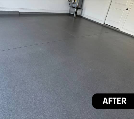 After Job Residential Epoxy Flake Flooring for Homeowner in Suffolk, VA