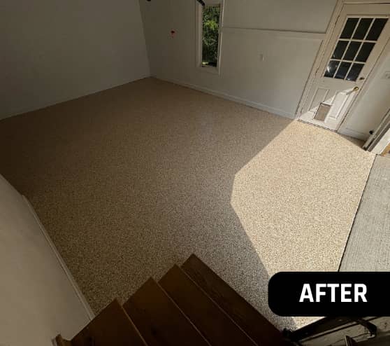 After Project Epoxy Garage Flooring for Homeowner in Suffolk, VA