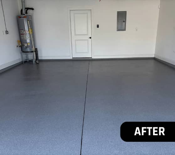 After Residential Epoxy Flake Flooring for Homeowner in Suffolk, VA