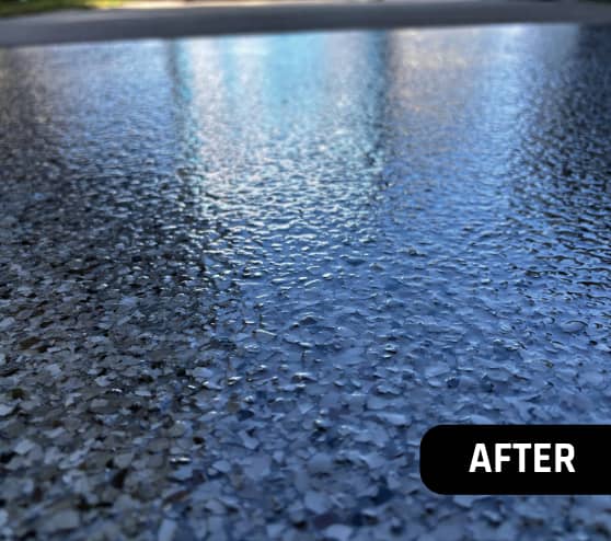 After Service Epoxy Flake Garage Homeowner Chesapeake VA