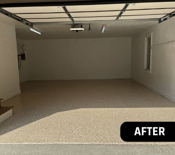 After Service Epoxy Garage Flooring for Homeowner in Suffolk, VA
