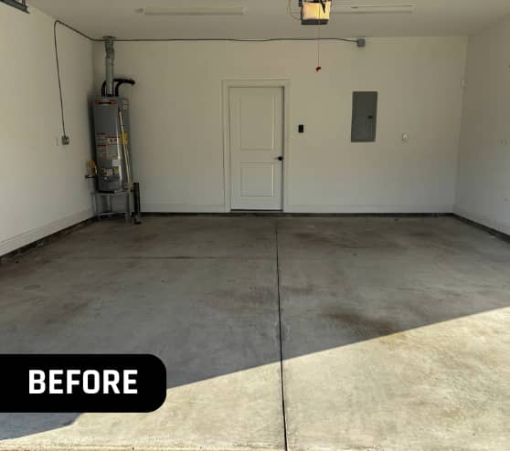 Before Project Residential Epoxy Flake Flooring for Homeowner in Suffolk, VA