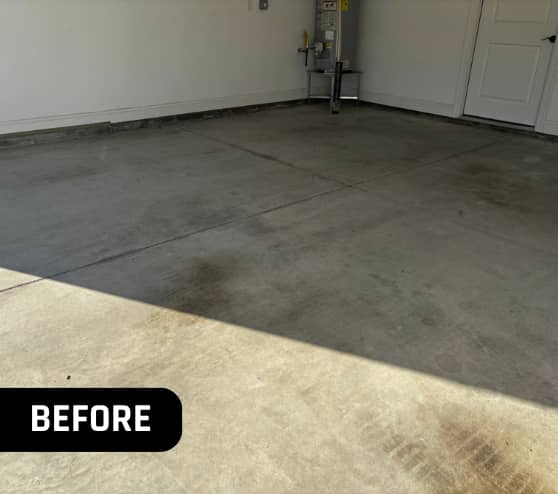 Before Residential Epoxy Flake Flooring for Homeowner in Suffolk, VA