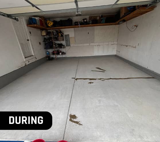During Epoxy Flake Garage Homeowner Chesapeake VA