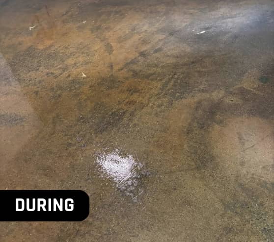 During Project Epoxy Garage Flooring for Homeowner in Suffolk, VA