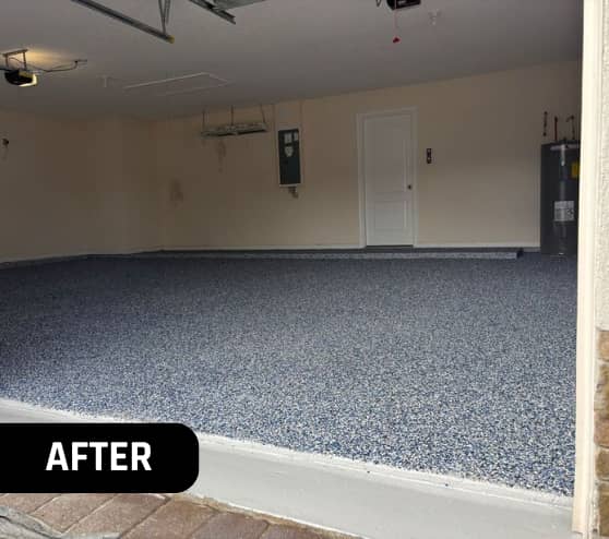 After Garage Floor Epoxy for Homeowner in Palm Coast, FL