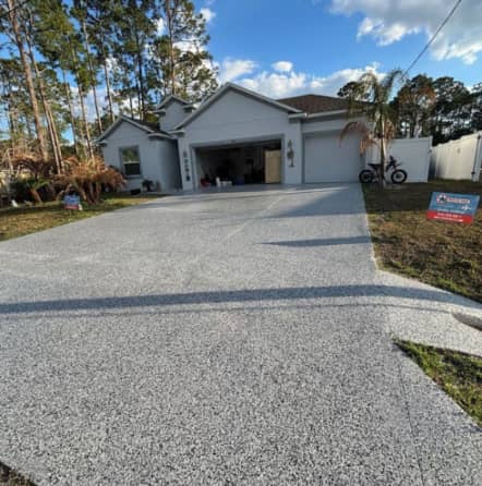 After Project Epoxy Flake Flooring for Homeowner in Palm Coast, FL