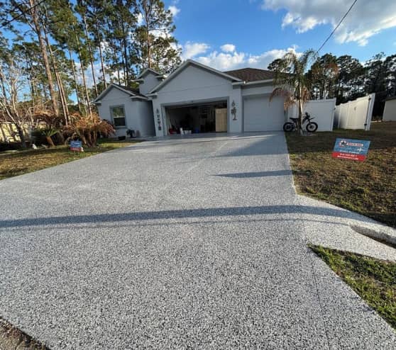 After Project Epoxy Flake Flooring for Homeowner in Palm Coast, FL
