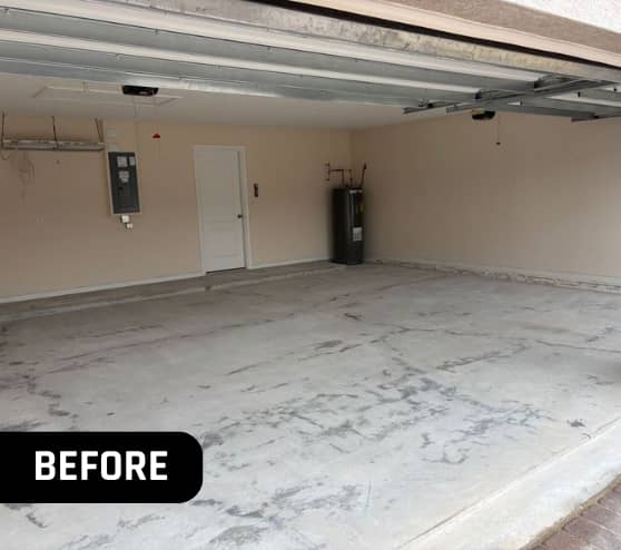 Before Garage Floor Epoxy for Homeowner in Palm Coast, FL