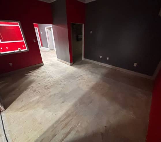 Before MACH ONE Jacksonville North Epoxy Flake Flooring for Empower Martial Arts