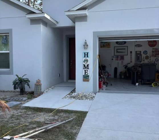 Before Work Epoxy Flake Flooring for Homeowner in Palm Coast, FL