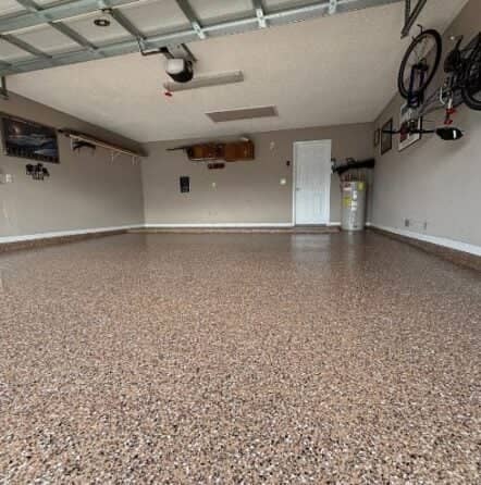 homeowner garage in jacksonville with new epoxy flooring