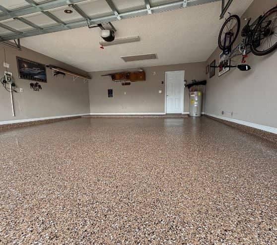 homeowner garage in jacksonville with new epoxy flooring