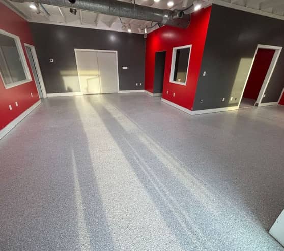 MACH ONE Jacksonville North Epoxy Flake Flooring for Empower Martial Arts