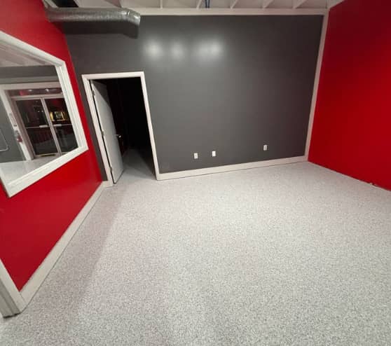 MACH ONE Jacksonville North Epoxy Flake Flooring for Empower Martial Arts