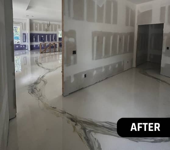 After Custom Metallic Epoxy Flooring Job for Homeowner in Orange Park, FL