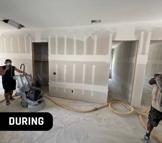 During Custom Metallic Epoxy Flooring for Homeowner in Orange Park, FL