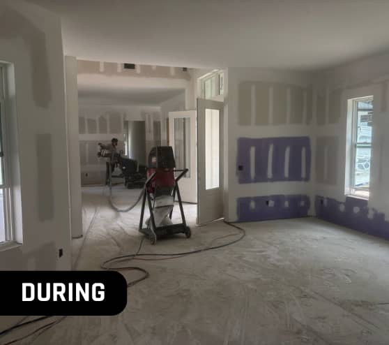 During Custom Metallic Epoxy Flooring Job for Homeowner in Orange Park, FL