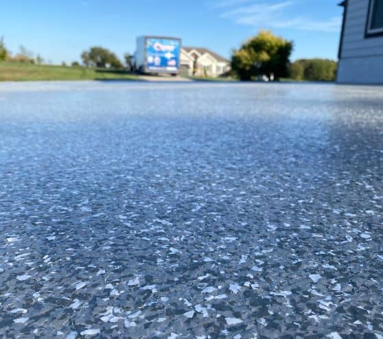 close up of epoxy flooring for homeowner