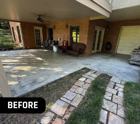 Before Solid Epoxy Flooring Project for Homeowner in Lenoir City, TN